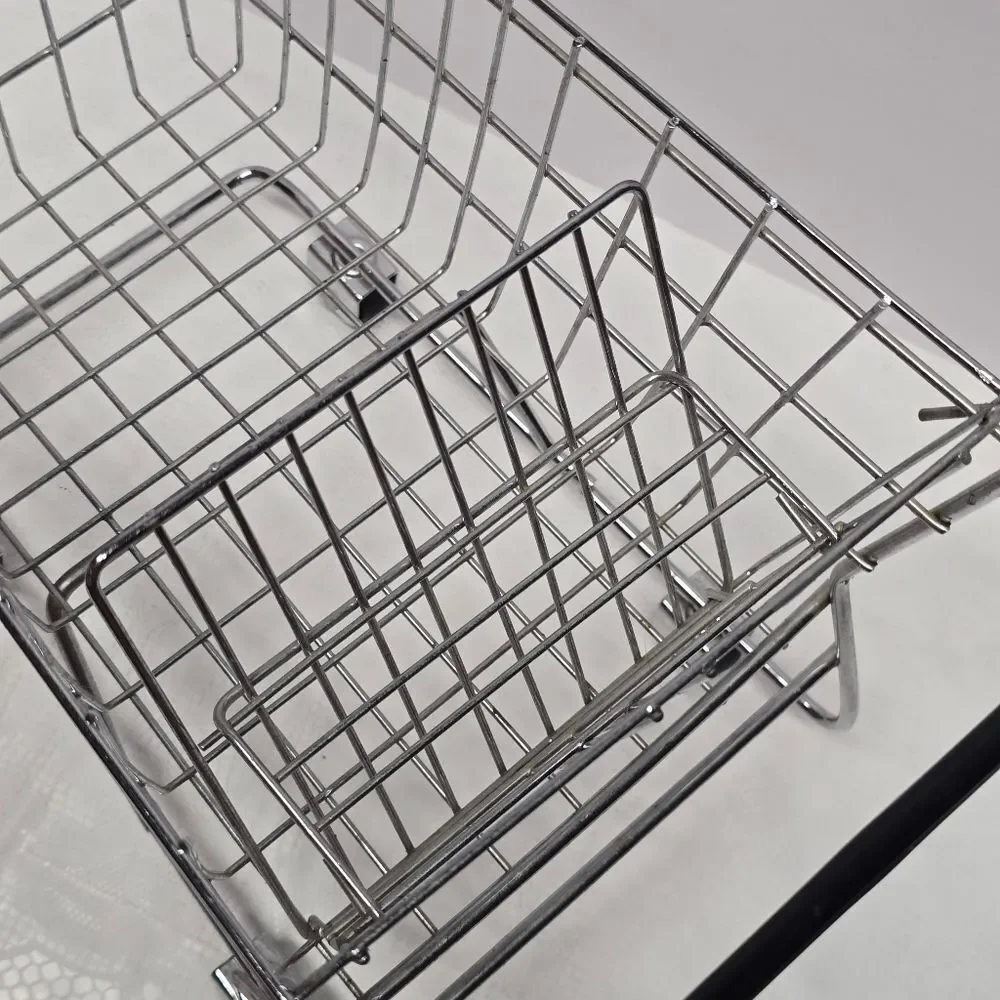 Kids Or Doll Toy Grocery Shopping Cart Silver Metallic Mini Cart